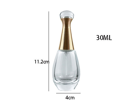 30ml Oval Shape Clear Perfume Bottle