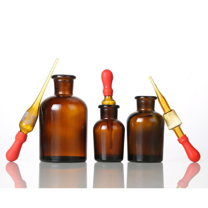 Health Medicine Amber Dropper Bottles