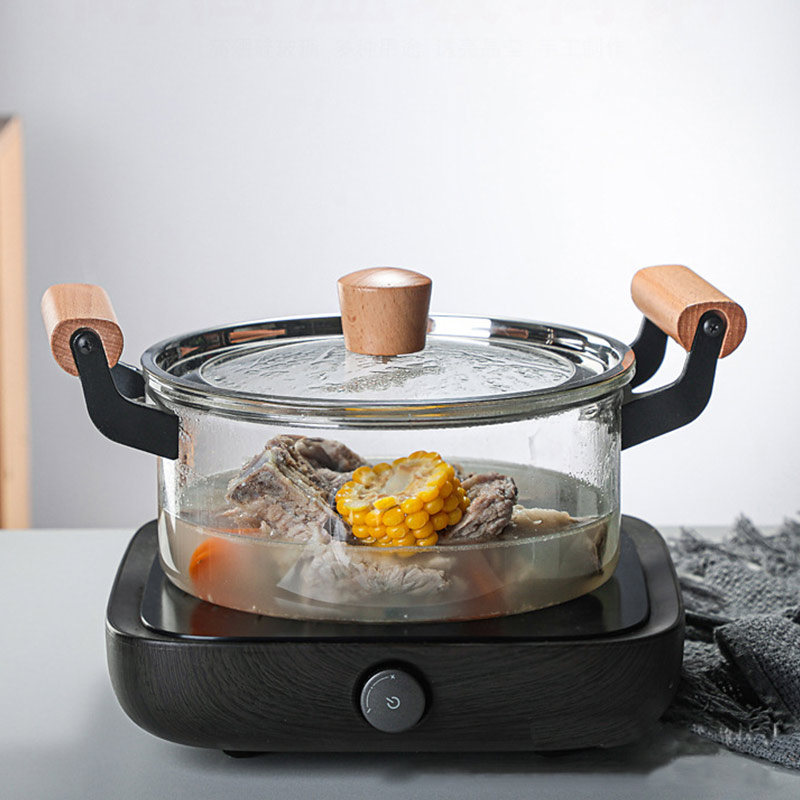 Glass Cooking Pot 4.5L Best Glass Pots With Lids