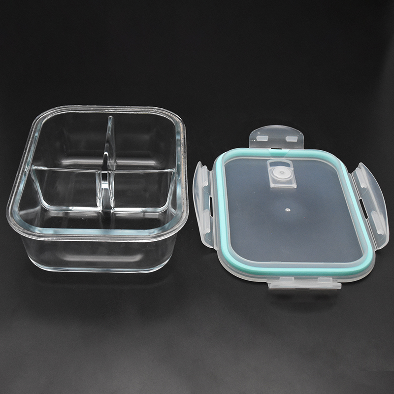 Glass Lunch Box With Compartments
