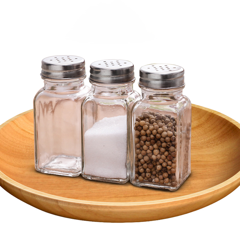 Glass Spice Jars- Set of Six Glass Spice Bottles - LaPrima Shops®