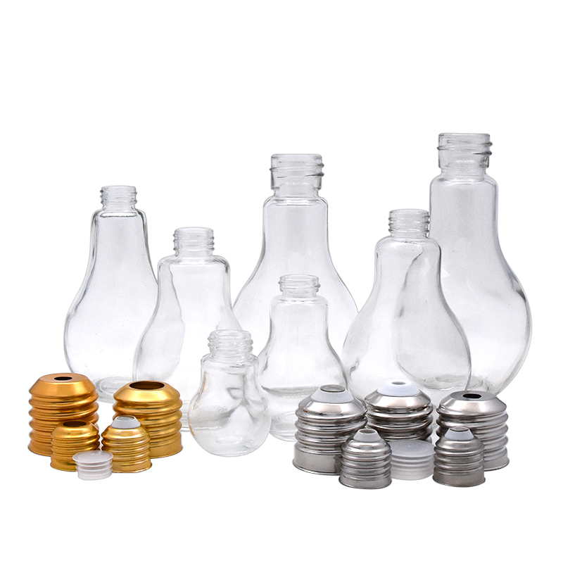Clear Bulb Shaped Glass Container
