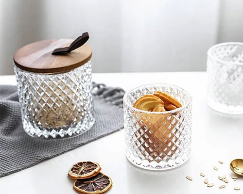 Crystal Biscuit Jar With Lid