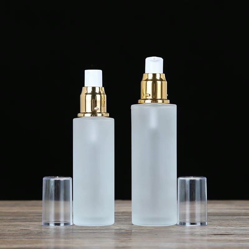 Frosted Glass Lotion Bottle