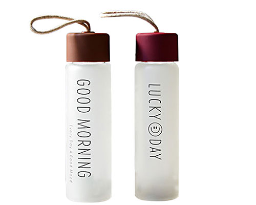 Frosted Glass Water Bottles