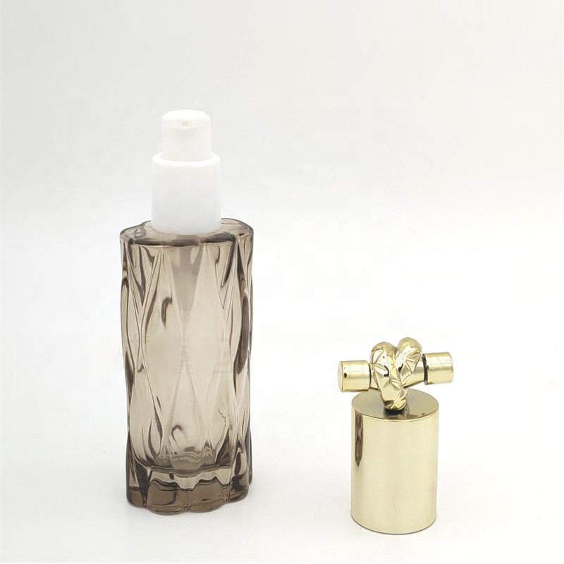 Glass Cosmetic Pump Bottle