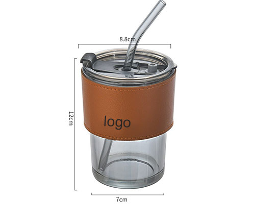 Glass Drinking Bottle With Straw
