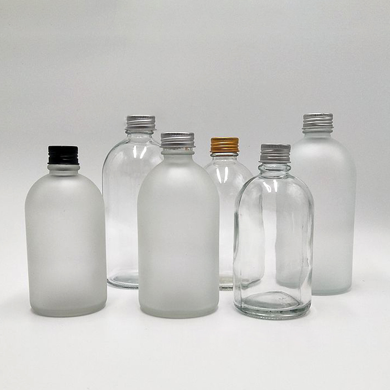 Glass Milk Bottles With Metal Lids