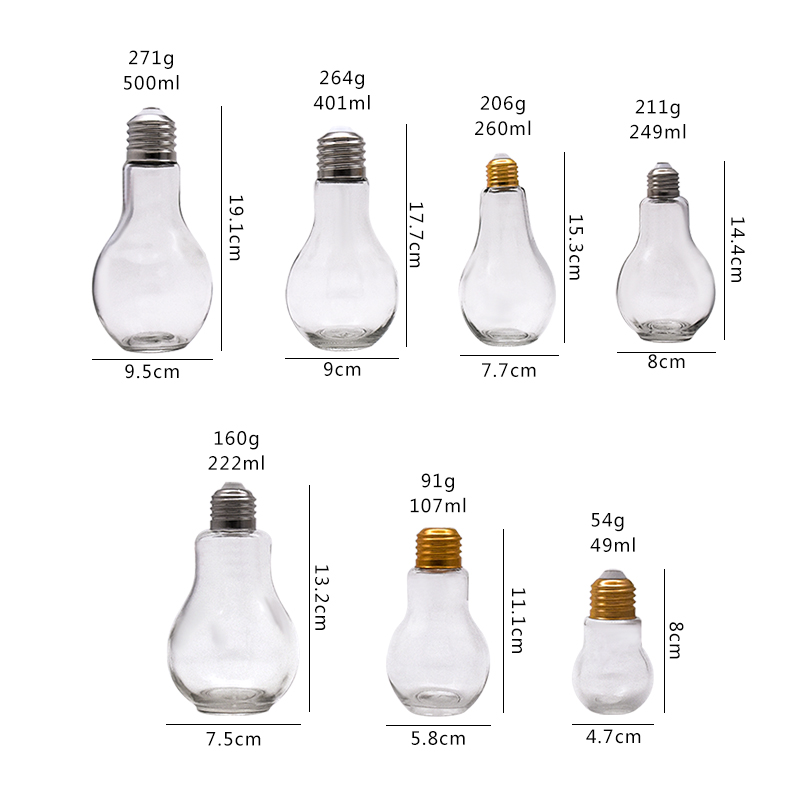 Light Lamp Glass Bottle for Juice