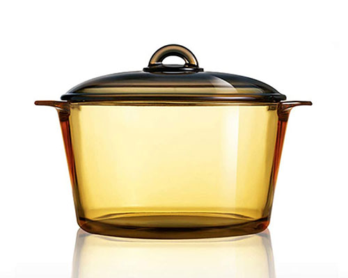 Amber Glass Pot