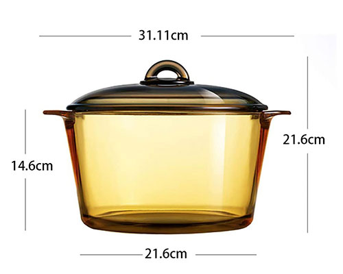 Brown Glass Cooking Pots