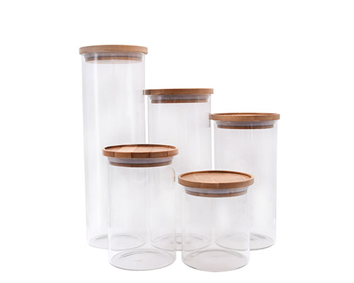 Clear Round Glass Jars