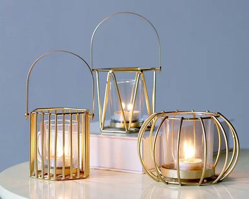 Glass And Metal Candle Lanterns
