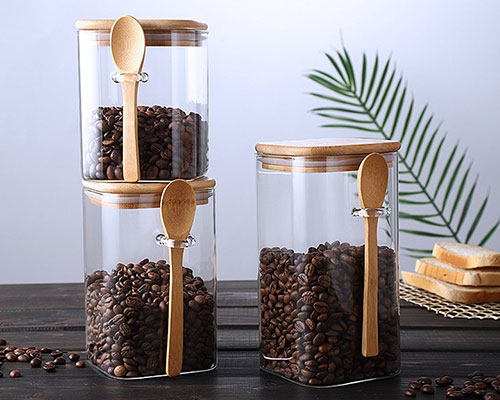Glass Coffee Jar With Lid