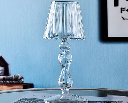 Glass Lamp Tealight Holder