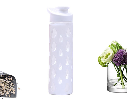 Glass Silicone Water Bottle