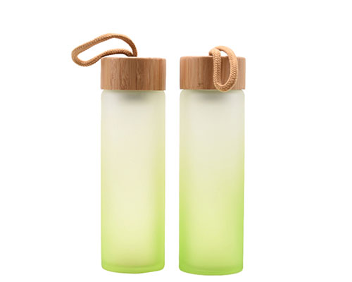 Glass Water Bottle With Bamboo Lid