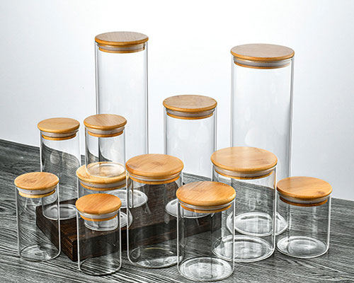 Round Glass Jars for Food Storage