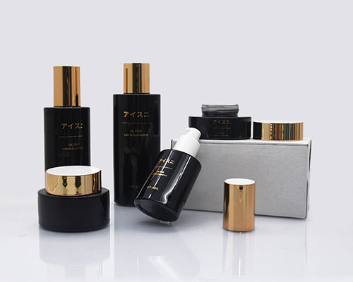 Black Glass Containers For Cosmetics