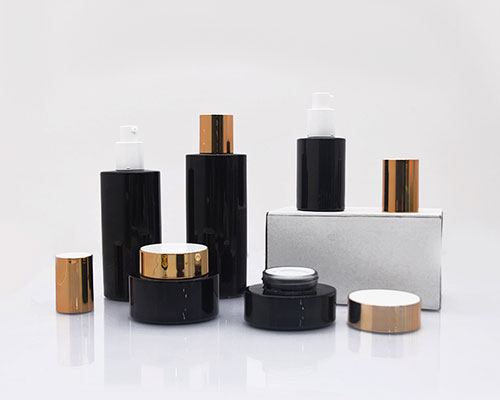 Black Glass Cosmetic Packaging