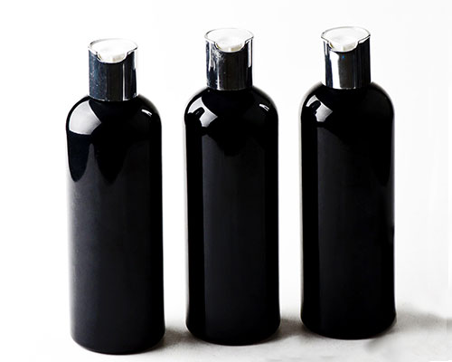 Black Glass Lotion Bottle