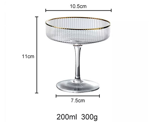 Clear Wine Glasses With Gold Rim