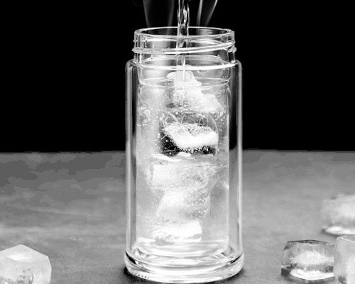 Double Wall Glass Water Bottle