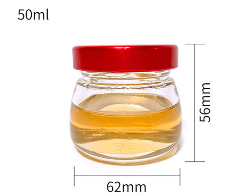50ml Glass Honey Jar With Metal Lid