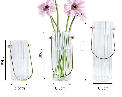 Glass Vases With Metal Handles