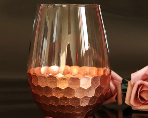 Rose Gold Wine Glass