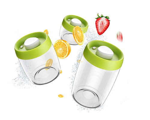 Round Glass Canister With Vacuum Lid