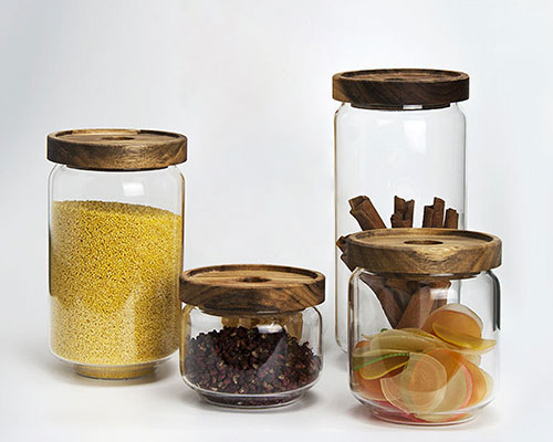Round Glass Storage Jars