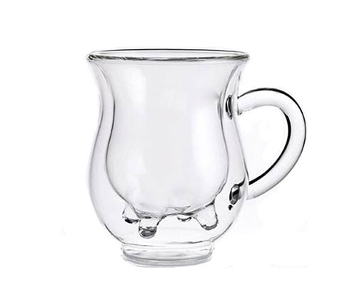 Creative Double Wall Glass Milk Cup