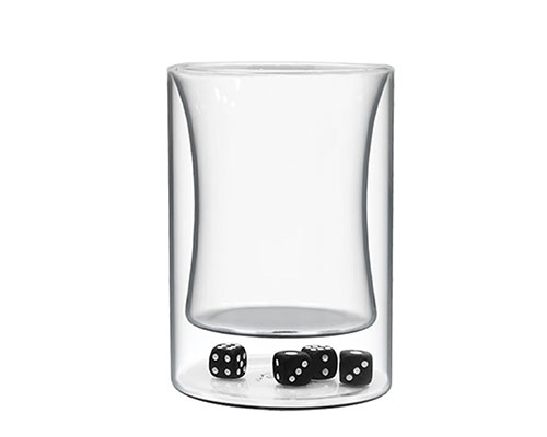 Double Glass Dice Cup