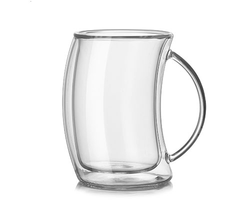 Double Glass Mug With Handle