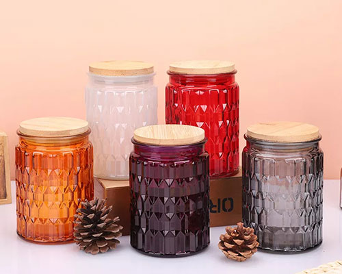 Embossed Candle Jars Bulk Wholesale