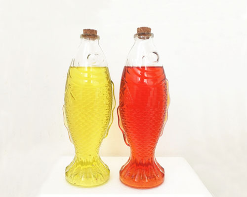 Fish Shape Glass Beverage Bottles