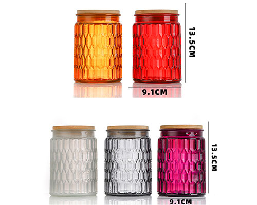 Glass Candle Jars With Wooden Lids