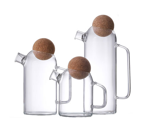 Glass Kettles With Cork Lids