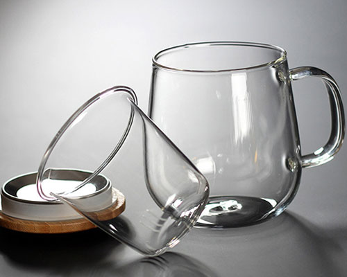 Glass Teacup With Infuser And Lid