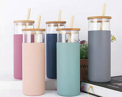 Glass Water Bottle With Bamboo Lid Wholesale