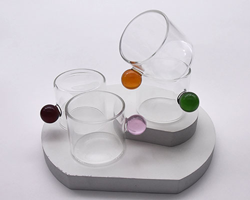Mini Glass Mugs with Ball Handles