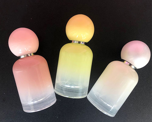 Colorful Perfume Bottles with Spherical Caps