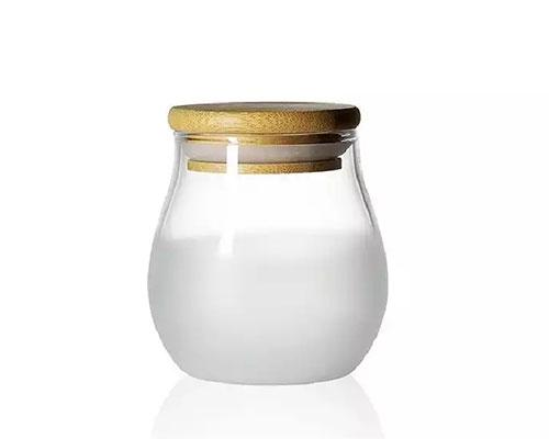Frosted Glass Jar With Lid