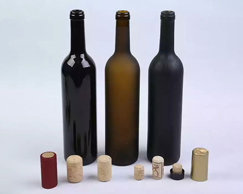 Frosted Glass Wine Bottles