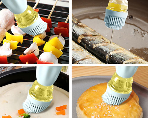 Glass Bottle Silicone Brush for Kitchen