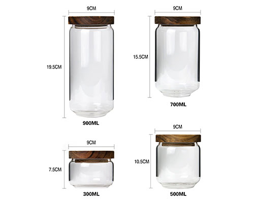 Glass Jars With Wooden Lids