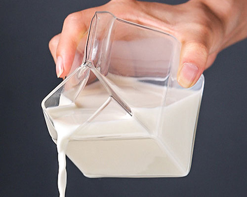 Small Glass Milk Pitcher
