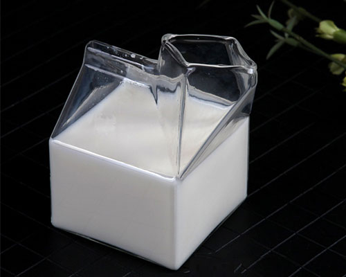 Square Glass Milk Box