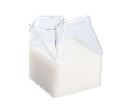 Square Glass Milk Pitcher
